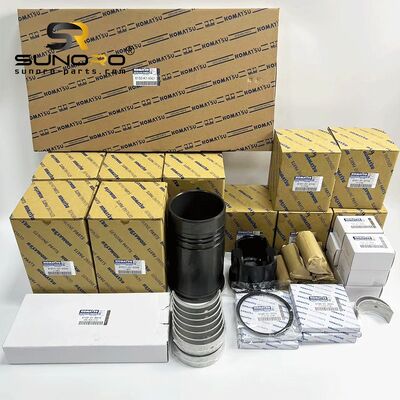 For Komatsu 6D125 Engine Piston Overhaul Rebuild Kit 125MM Construction Machinery Parts Including 6150-32-2110 6151-31-2710