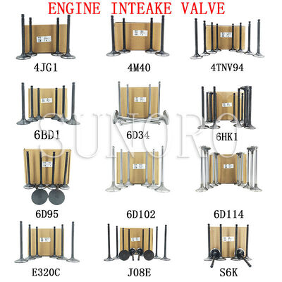 Engine Intake Valve Compatible with Isuzu 6BD1 Diesel Engine Cylinder Block Cylinder Head Parts 1125511395 1125511390